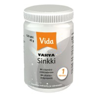 Цинк + витамин B6 Vida Vahva Sinkki + B6, 120 таб ПРИХОД 04.10
